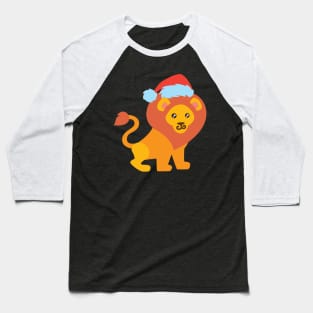 Lion with santa hat 01 Baseball T-Shirt